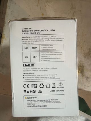 Proyector WIMIUS P61