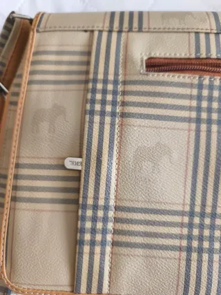 Borsa stile Burberry a quadri vintage