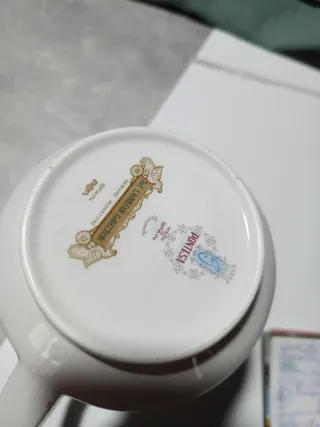 Jarra Pontesa porcelana, flores azules