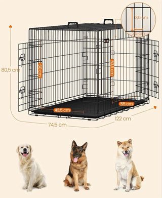 Jaula Perro XL Negra