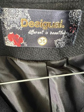 Desigual Cappotto Donna Nero Taglia S
