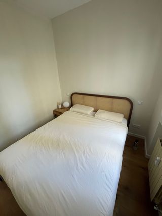 Cama madera cabecero tejido vienes Jones 160 x 200