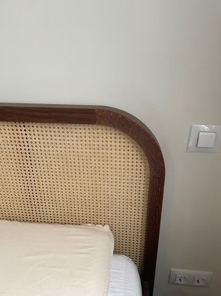 Cama madera cabecero tejido vienes Jones 160 x 200
