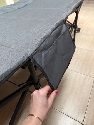 Hamaca Plegable Camping Gris, nueva sin estrenar.