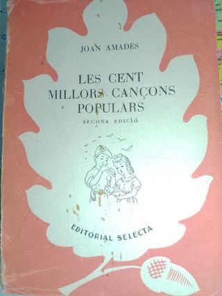 Libro 100 cançons populars de Joan Amades