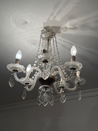 Lámpara de cristal antigua