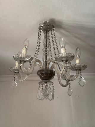 Lámpara de cristal antigua