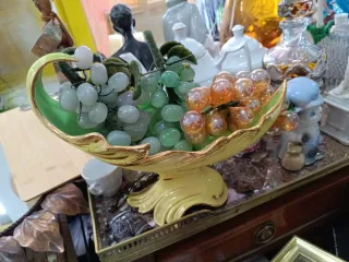 Centro de mesa porcelana uvas cristal