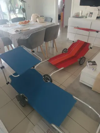 Tumbonas con ruedas (2 unidades)