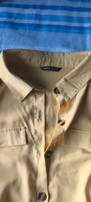 Vestido camisero SHEIN amarillo