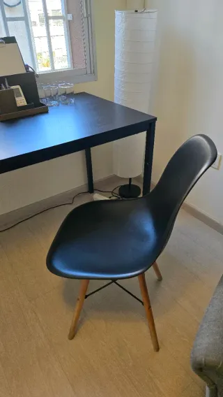 Escritorio y Silla Negro/Marrón