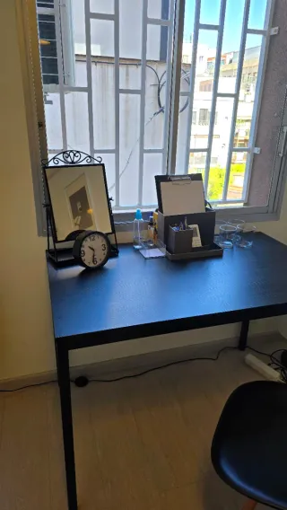 Escritorio y Silla Negro/Marrón