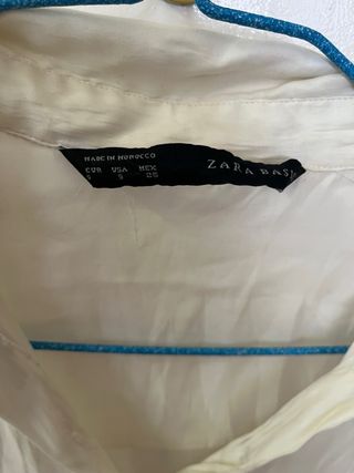 Camisa Zara Blanca Talla S Mujer