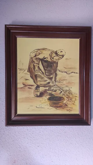 Dos Cuadros pintados a óleo Van Gogh