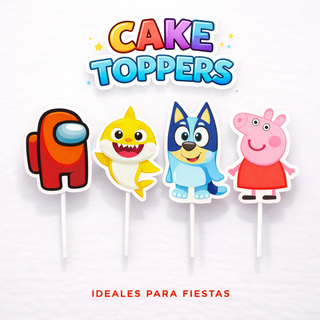 Decoracion para tarta Cake Toppers Set de 4 Unid