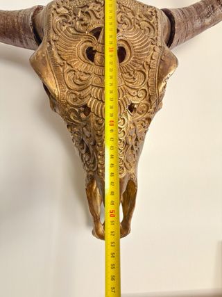 Testa di bufalo decorativa in metallo