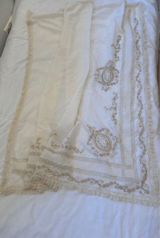 Delantal y pico fallera bordado oro