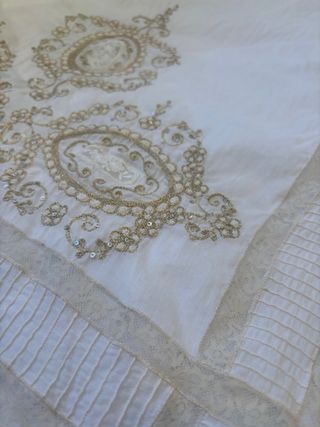 Delantal y pico fallera bordado oro