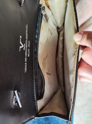 Pochette Versace nera con catenella