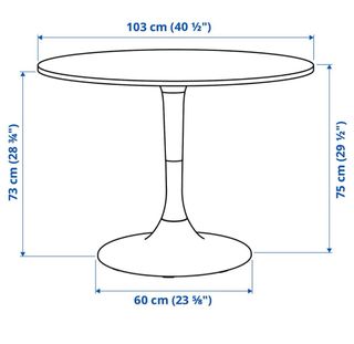 Mesa redonda blanca comedor DOCKSTA