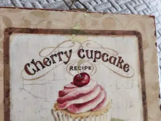 2 Cuadros Cerámica Cupcakes Vanilla & Cherry