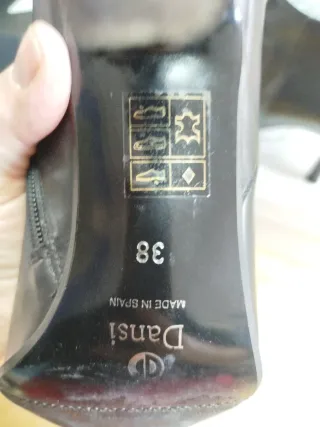 Botines de piel negros talla 38