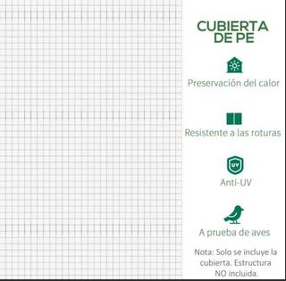 Cubierta repuesto para Invernadero 600x300x200cm