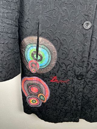Desigual Cappotto Nero Elegante Donna Tg L