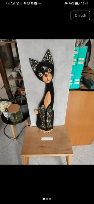 Gatto stilizzato in legno