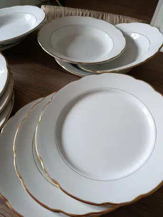 Set piatti S.C.Richard oro e bianco