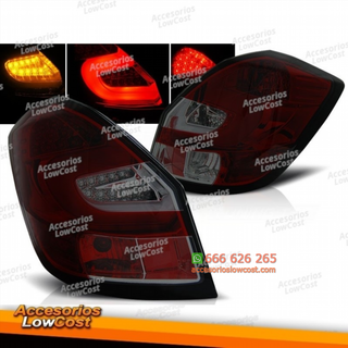 Faros traseros LED para Skoda Fabia II 07-14 Rojo