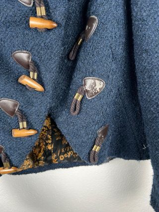 Giacca Desigual Blu Lana Ricamata Donna M