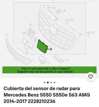 Embellecedor Sensor Radar Mercedes Benz