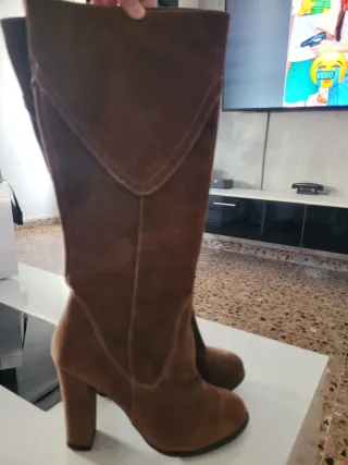 Botas altas de ante mujer