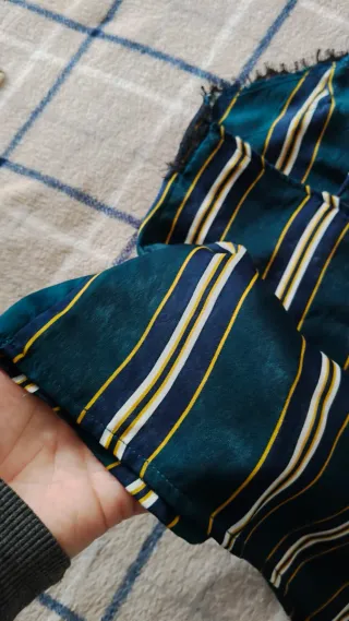 Top mujer S rayas verde y negro