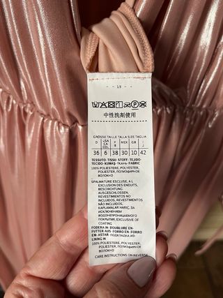 Abito iBlues rosa satinato midi elegante – NUOVO