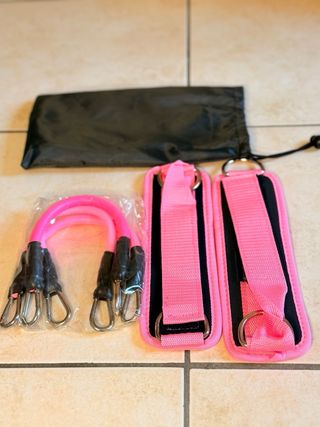 Cavigliere con elastici rosa