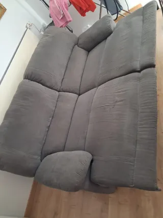 Sofá Cama Gris Tela