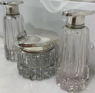 ANTIGUO JUEGO TOCADOR ART NOUVEAU PLATA ESPAÑA XX