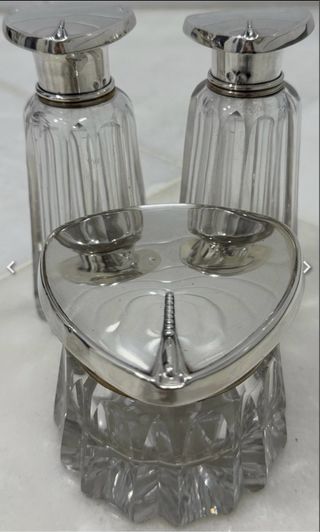 ANTIGUO JUEGO TOCADOR ART NOUVEAU PLATA ESPAÑA XX