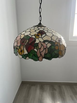 Lámpara Tiffany Flores Cristal