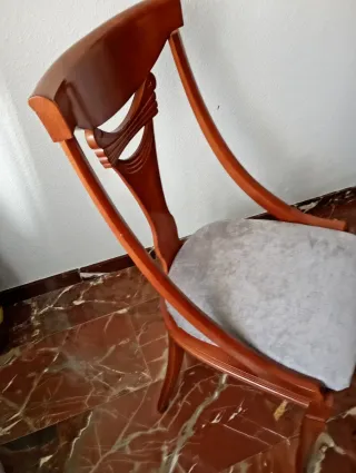 Sillas de salón madera tapizadas 6