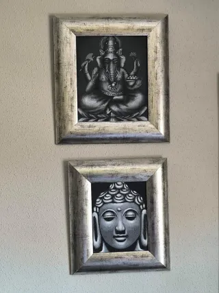 Set 3 Cuadros Decorativos Ganesha Buddha
