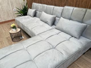 Sofa-cama chaise longue, con 3 cojines