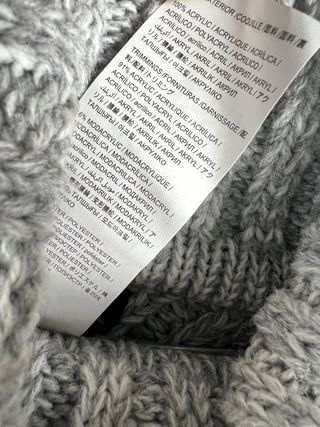 Poncho Desigual Lana Grigio Taglia Unica