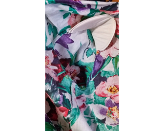 Blazer vintage giacca lino floreale, Taglia IT46