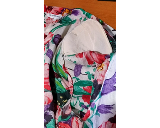 Blazer vintage giacca lino floreale, Taglia IT46