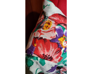 Blazer vintage giacca lino floreale, Taglia IT46