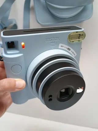 Cámara de fotos Instax Square Azul con funda