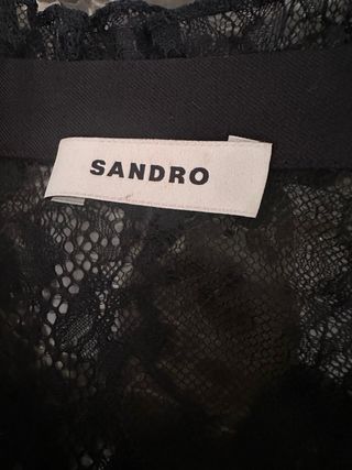 Blusa Sandro Encaje Negro sin estrenar